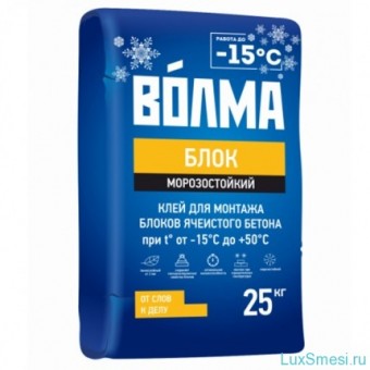 Монтажный клей ВОЛМА-Блок морозостойкий 25кг